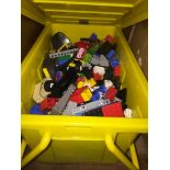A plastic box of Lego The-saleroom.com showing catalogue only, live bidding available via our