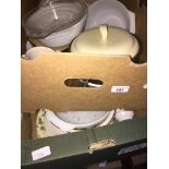 2 boxes of kitchenware, etc. The-saleroom.com showing catalogue only, live bidding available via our