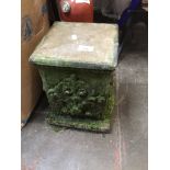 A garden plinth / ornament. The-saleroom.com showing catalogue only, live bidding available via