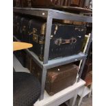 A stack of four vintage cases. The-saleroom.com showing catalogue only, live bidding available via