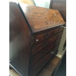 Georgian mahogany bureau The-saleroom.com showing catalogue only, live bidding available via our