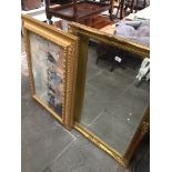 A large print and large mirror in gilded frame The-saleroom.com showing catalogue only, live bidding