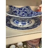 Blue and white plate and bowl The-saleroom.com showing catalogue only, live bidding available via