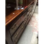 Georgian oak mule chest with mahogany crossbanding The-saleroom.com showing catalogue only, live