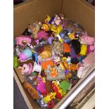 A box of old McDonalds toys. The-saleroom.com showing catalogue only, live bidding available via our