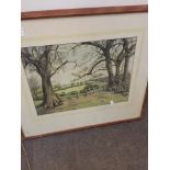 G. M. Wareing. Landscape watercolour The-saleroom.com showing catalogue only, live bidding available