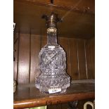 Glass decanter with silver collar - no stopper The-saleroom.com showing catalogue only, live bidding