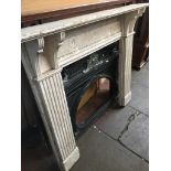 A painted wood fire surround. The-saleroom.com showing catalogue only, live bidding available via