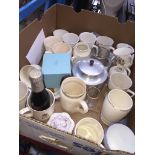 A box of royal commemorative ware The-saleroom.com showing catalogue only, live bidding available