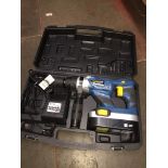 A Workzone Cordless Hammer Drill in case The-saleroom.com showing catalogue only, live bidding