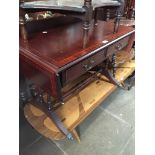 Reproduction sofa table The-saleroom.com showing catalogue only, live bidding available via our