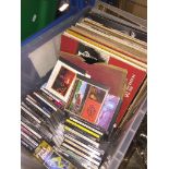 A box of record LPs and CDs The-saleroom.com showing catalogue only, live bidding available via