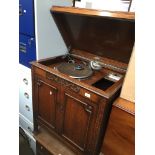 Melody 1920's oak cased gramophone - as seen The-saleroom.com showing catalogue only, live bidding