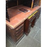 Large pedestal 1930s/1940s office desk The-saleroom.com showing catalogue only, live bidding