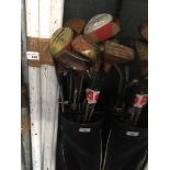 A set of golf clubs. The-saleroom.com showing catalogue only, live bidding available via our