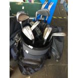 A set of mainly Daiwa golf clubs in bag and with flight bag. The-saleroom.com showing catalogue