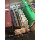 A box of stamps and stamp albums The-saleroom.com showing catalogue only, live bidding available via