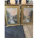 Charles James Keats (19th/20th century), pair, watercolours, 31cm x 50cm, glazed and framed 50cm x