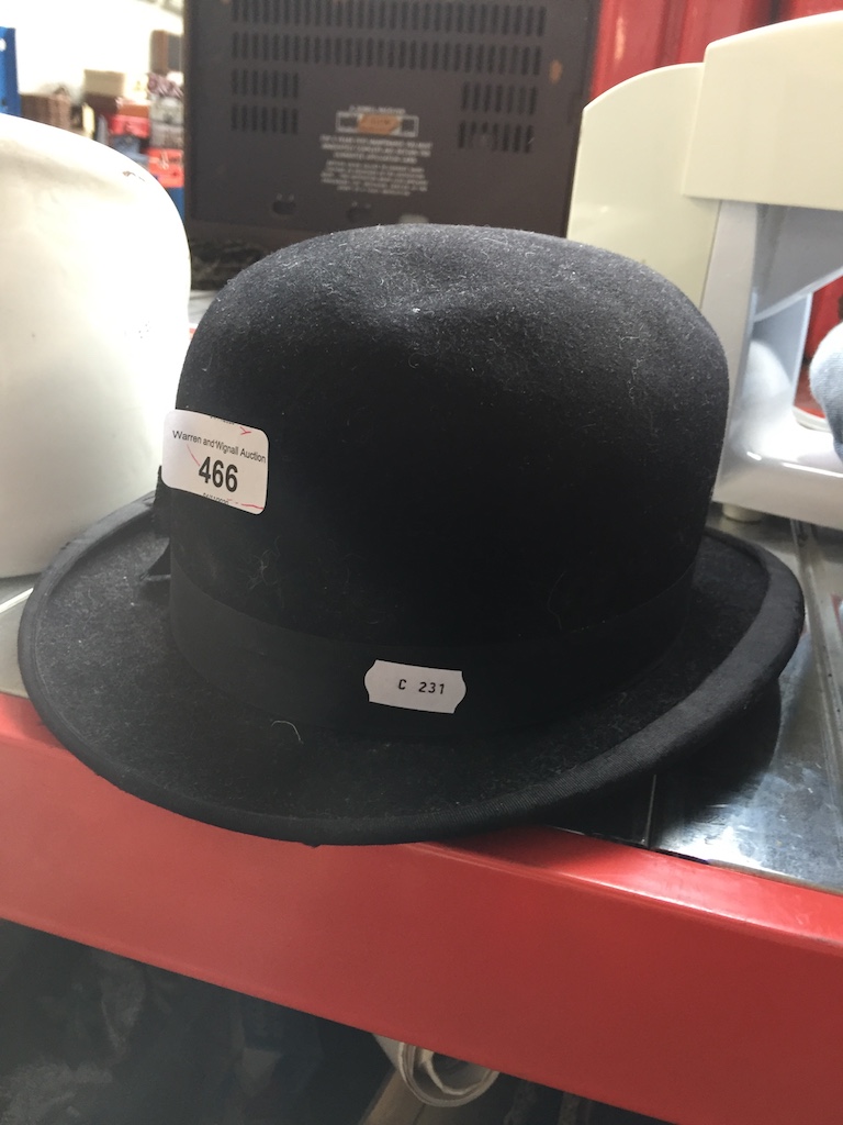 A bowler hat. The-saleroom.com showing catalogue only, live bidding available via our website. If