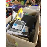 A box of computer accessories. The-saleroom.com showing catalogue only, live bidding available via