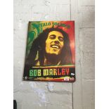 A Bob Marley poster on board. The-saleroom.com showing catalogue only, live bidding available via