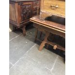 A Continental oak dining suite, comprising one dresser, dining table, 6 chairs and 2 carvers. The-
