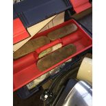 A toolbox with shoe cleaning equipment. The-saleroom.com showing catalogue only, live bidding