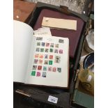 A box of stamp albums The-saleroom.com showing catalogue only, live bidding available via our