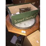 A drop dial wall clock, as found. The-saleroom.com showing catalogue only, live bidding available