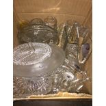 A box of various glassware The-saleroom.com showing catalogue only, live bidding available via our
