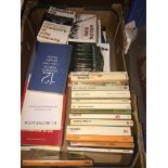 A box of books. The-saleroom.com showing catalogue only, live bidding available via our website.