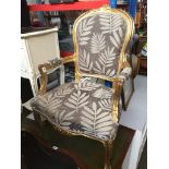 A French gilt wood armchair The-saleroom.com showing catalogue only, live bidding available via