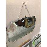 A bevelled edge mirror The-saleroom.com showing catalogue only, live bidding available via our