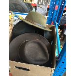 A box of Gentleman's hats The-saleroom.com showing catalogue only, live bidding available via our