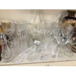 Selection of glassware inc. Galway crystal The-saleroom.com showing catalogue only, live bidding