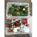 2 boxes of Christmas decorations The-saleroom.com showing catalogue only, live bidding available via