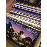A box of vinyl LPs The-saleroom.com showing catalogue only, live bidding available via our