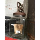 A hand operated butter churn The-saleroom.com showing catalogue only, live bidding available via our