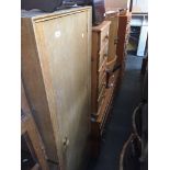 Narrow light wood wardrobe The-saleroom.com showing catalogue only, live bidding available via our