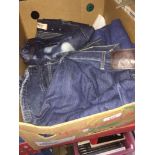 A box of jeans to include Lee, Firetrap, Voi Jeans, etc. The-saleroom.com showing catalogue only,