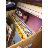 A box of records LPs and singles The-saleroom.com showing catalogue only, live bidding available via