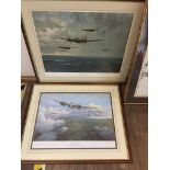 Two aircraft signed prints The Blenheim Boys and First Blow The-saleroom.com showing catalogue only,