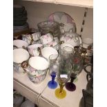 China teaware and some glasses The-saleroom.com showing catalogue only, live bidding available via