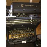 A vintage Underwood typewriter The-saleroom.com showing catalogue only, live bidding available via