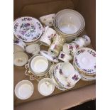 A box of china, cups, saucers. The-saleroom.com showing catalogue only, live bidding available via