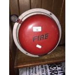 A manually operated Fire Alarm bell The-saleroom.com showing catalogue only, live bidding