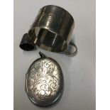 Three small silver items in a bag The-saleroom.com showing catalogue only, live bidding available