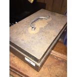 A small metal box with a key The-saleroom.com showing catalogue only, live bidding available via our