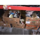 Five boxes of assorted household items, kitchenware, pottery etc The-saleroom.com showing