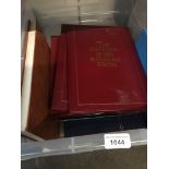 Box of stamp albums and covers The-saleroom.com showing catalogue only, live bidding available via